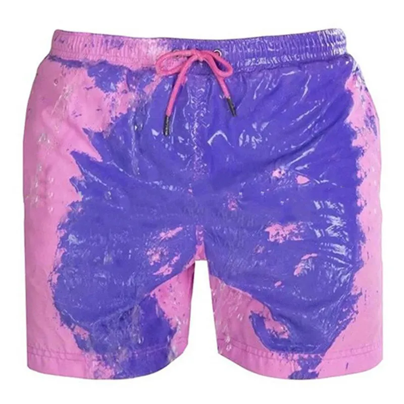 Color Changing Swim Shorts For Men Boys Bathing Suits Water Hot