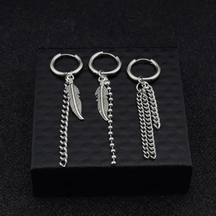 Bulletproof%20teenager%20Jungkook%20same%20asymmetrical%20chain%20earrings%20personality%20fashion%20mix%20and%20match%20earrings%20ear%20clips%20wholesale%20-%20Image%202