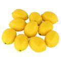 Durable Fake Fruit Home House Kitchen Party Decoration Artificial Lifelike Simulation Yellow Lemon 10pcs Set. 