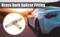 1/4 inch Brass Hose Barb T Shape 3 Way Fitting Connector Nipple for Gas Fuel Water Air ( Showda Mart). 