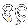 24pcs Earring Support Patches Earring Pads Foam Lifters Ear Lobe Support Pads Backs For Droopy Ears Heavy Pads.