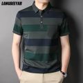 Top Grade 73% Cotton New Brand Designer Polo Shirt Men Summer Short Sleeve Plain Stripped Casual Tops Fashions Clothes Men.