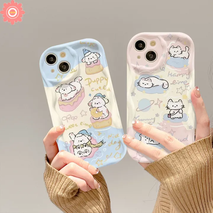 Creative%20Candy-Colored%20Stars%20Cartoon%20Puppy%20Kitten%20Phone%20Case%20Compatible%20For%20IPhone%2015%207Plus%2011%2014%2013%2012%20Pro%20Max%207%20XR%20X%206%208%206S%20Plus%20XS%20MAX%20SE%203D%20Wavy%20Curved%20Edge%20Soft%20Cover%20-%20Image%207