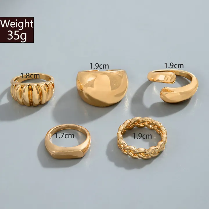 Enacolor%20Elegant%20Gold%20Metal%20Rings%20Exaggerated%20Geometric%20Arcs%20Open%20Ring%20Set%20for%20Women%20Accessories%20-%20Image%202