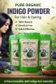 100% Organic Indigo powder for hair Colour white to black -25gm.