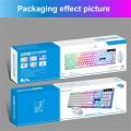 RGB Gaming Keyboard Gamer Keyboard And Mouse Kit Ergonomic Wired Mechanical Keyboard + Mouse Combo 104 Key For Windows PC Gamers.