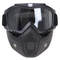 Helmet Face Cover -Reflective Black Glass for Biker- Black. 