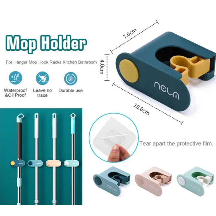 Broom%20Mop%20Holder%20Wall%20Mount%20Self-adhesive%20Mop%20Hanger%20Organizer%20Garage%20Kitchen%20Bathroom%20Storage%20Multi-Purpose%20Hook%20-%20Image%202