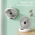 New Desktop Fan Folding Shaking Head Electric Fan Rechargeable Portable Fan Mini Low Noise Strong Wind 3 Speed Table Wall Fan.