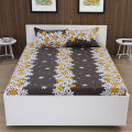 Digital Home Tex Cotton 8.5/7.5 Feet Double Size Bedsheet With Two Pillow Covers. 