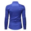 Royal Blue Wedding Tuxedo Shirt Men 2023 Brand Fashion Slim Fit Long Sleeve Mens Dress Shirts Business Casual Chemise Homme. 