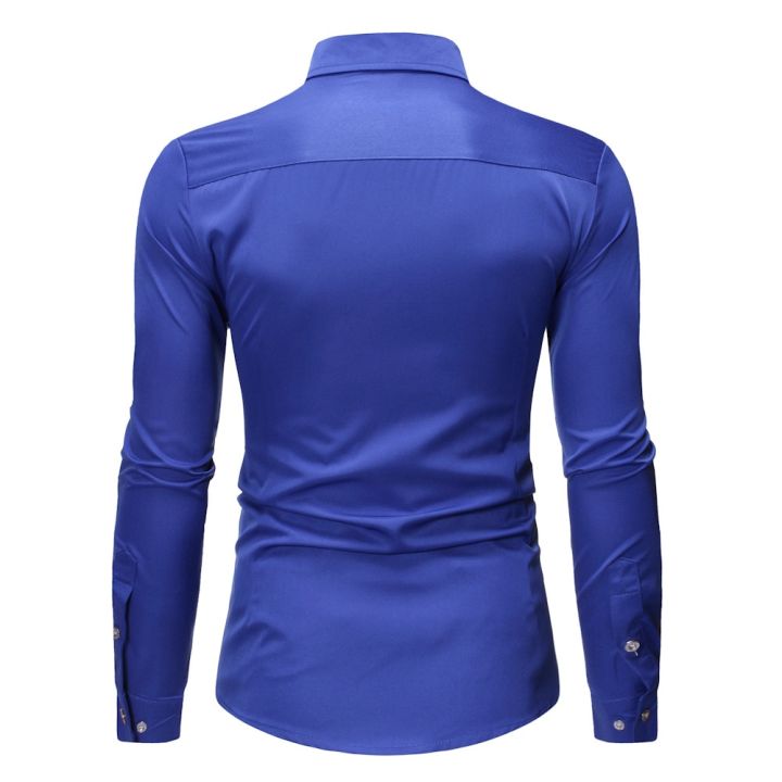 Royal%20Blue%20Wedding%20Tuxedo%20Shirt%20Men%202023%20Brand%20Fashion%20Slim%20Fit%20Long%20Sleeve%20Mens%20Dress%20Shirts%20Business%20Casual%20Chemise%20Homme%20-%20Image%202
