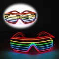 10 Colors Fashion EL Wire Neon LED Sunglasses Bar Dance DJ Bright Flashing Sun Glasses Men Light Up Eyewear. 