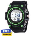 LASIKA W-H90  Water Resistance 50m Silicon Digital Watch for Men - Black(null) - Watch For Men - Watch - Watch For Men - Watch - ঘড়ি - Watch For Men. 