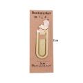 Cute Stationery Cartoon Reading Paper Cilp Japanese Metal Bookmark Kittens Book Mark Bookmark Cat Bookmark. 