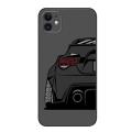 【2023】Japan JDM Sports Car soft TPU phone case For IPhone 14 13 12 11 Pro Max Mini SE XR X XS Max 8Plus 7plus 6S Black phone cover. 