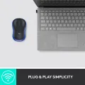 Logitech M185 Wireless Mouse, 2.4GHz with USB Mini Receiver, 12-Month Battery Life, 1000 DPI Optical Tracking, Ambidextrous PC / Mac / Laptop. 