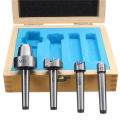 4pcs MT1 Wood Lathe And Drive Spur Cup MT1 Arbor with Wooden Case. 