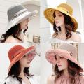 Women's Bucket Hat Panama 2021 Fashion Sun Visor Breathable Fisherman Protection Hat Summer Hats Beach Sun Hats Breathable. 
