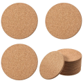 12 PCS Wooden Thick Cork Coasters for Drink 4 Inch Wooden Thick Drink Coasters Set for Plants Bar Glass Cup Table.