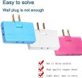 Tap Power Outlet Extender Plug Multi Plug Slim 3 In 1 Rotatable Socket Converter,Swivel Mini Indoor Wall.