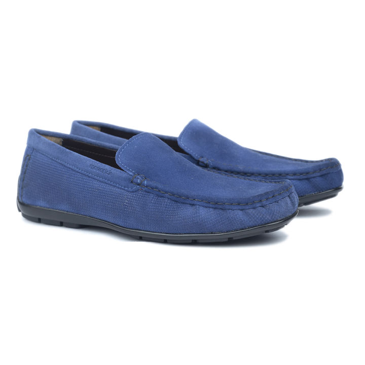 Maverick Dark Navy Soft Suede Leather Loafer for Men