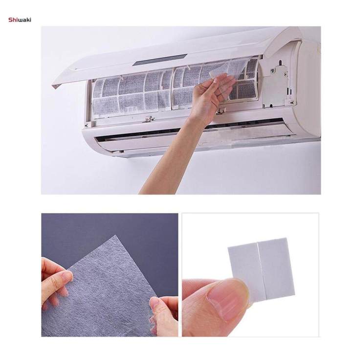 10 Pieces Air Condition Outlet Filter Mesh Dustproof Easy Installation Replacement Nonwoven Cloth