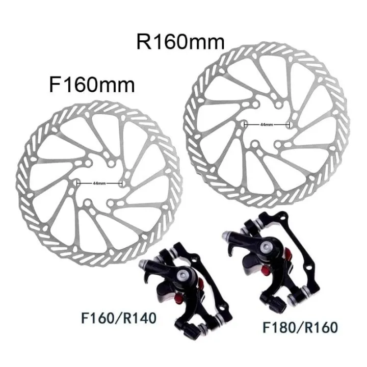 Bicycle Disc Brake Set F/R Full Set Basikal Brek Disc MTB bike cycling  bicycle Disc brake MTB mountain part Folding Bike - Main Image