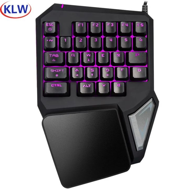 Left Hand Programmable Keys T9 Pro wired keypad Single Handed Game keyboard one hand Ergonomic Gaming Keypad For PUBG PC Laptop
