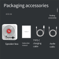 Retro Vinyl Bluetooth Speaker Wireless Bluetooth Speaker Mini Vintage Surround Sound Music Box Handsfree Call MP3 Player CD Player.