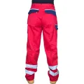 High Visibility Reflective Pants Elastic Waist Work Pants Lightweight Breathable Male Long Cargo Trousers for Spring and Autnmn. 