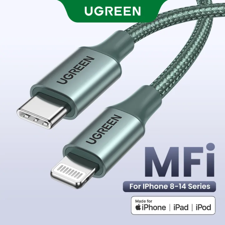 UGREEN%20USB%20C%20to%20Lightning%20Cable%20Nylon%20Braid%20MFi%20Certificate%20for%20iPhone%2013,12,%2012%20Pro,11%20/iPhone%2011%20Pro%20/XS%20Max%20X%208%2020W%20PD%20Fast%20Charger%20Data%20Cable%20for%20Macbook%20Pro,%20Air,%20iPad%20Pro%202020,2018%20USB%20C%20Cord%20-%20Image%202