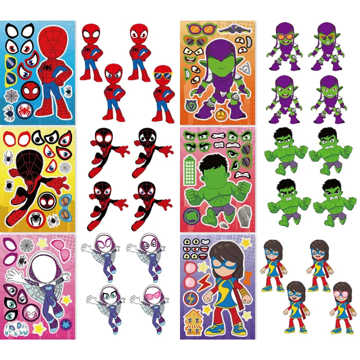 Kawaii%20Puzzle%20Stickers%20DIY%20Spider-Man%20Iron%20Man%20Hulk%20Cartoon%20Anime%20Luggage%20Notebook%20Skateboard%20Decals%20Decoration%20Kids%20Toys%20Gifts%20-%20Image%202