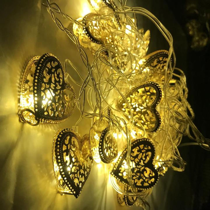 Room Decoration light Golden Metal LOve Fairy Light, Metal Star String Light
