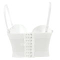 Mesh Push Up Bralet Women's Corset Bustier Bra Night Club Party Long Cropped Top Vest Plus Size Tank Top Women White Corset.