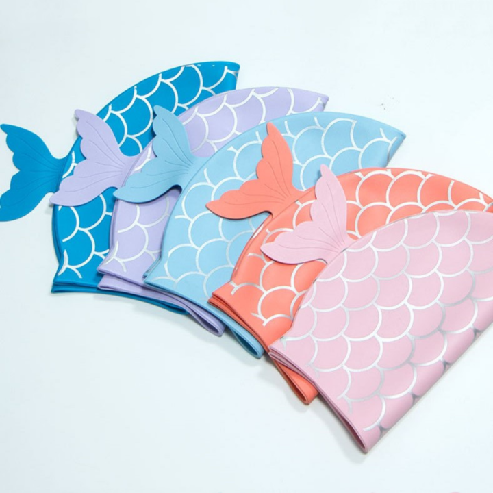 1Pcs%20Mermaid%20Tail%20Children%20Swimming%20Cap%20Silicone%20Waterproof%20Cartoon%20Kids%20Girls%20Swim%20Hat%20Free-diving%20Surfing%20Swimming%20Accesories%20-%20Image%203