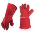 14"Leather Forge Welding Gloves Heat Resistant Wear Resistant.