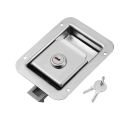 Paddle Slam Latch with Lock & Key Travel Trailer Lock Stainless Steel RV Door Latch Heavy Duty Flush Mount Handle Latch. 