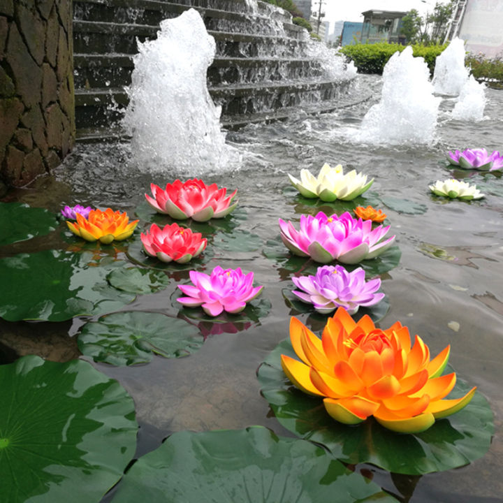 10/18cm%20Artificial%20Lotus%20Diy%20Water%20Lily%20Simulation%20Floating%20Lotus%20Garden%20Pond%20Fish%20Decoration%20Artificial%20Flowers%20-%20Image%203