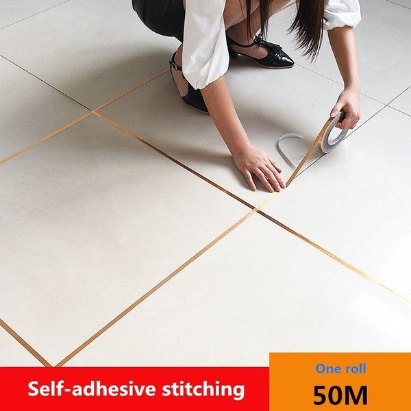 50 Meters Ceramic Tile Decorative Lines Self-adhesive Paper Wall Beautiful Seam Decoration