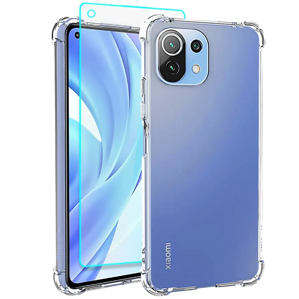 Cover Flip Per Xiaomi Mi 11 Lite (4G/5G/NE) - Pelle PU Premium, Con Specchio E Supporto Pieghevole, Verde