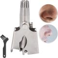 Manual Stainless Steel Nose Ear Hair Trimmer hair removal clipper cutting. 