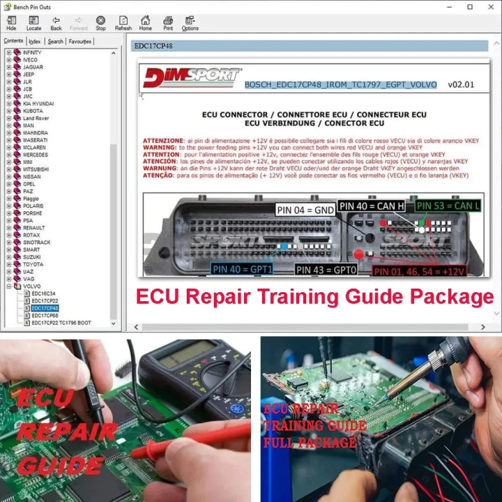 ECU Repair Training Guide Package Eprom Test Progranm ECU Basic ...