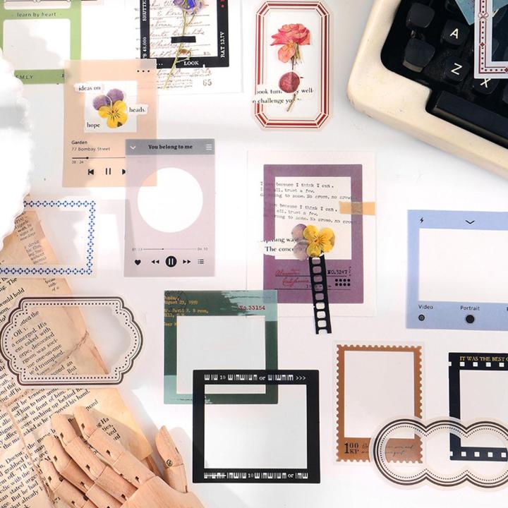 (New)RH Online 15PC Time Boundary erie Waterproof PET ticker Album Diary Journal Decorative Craft crapbooking DIY ticker