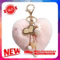 Plush Heart Shape Pendant Keychain Car Key Ring Holder Bag Pouch Hanging Decor. 