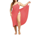 Women's Beach Skirt Veil Covered Warp Backless Crossover Swimsuit.