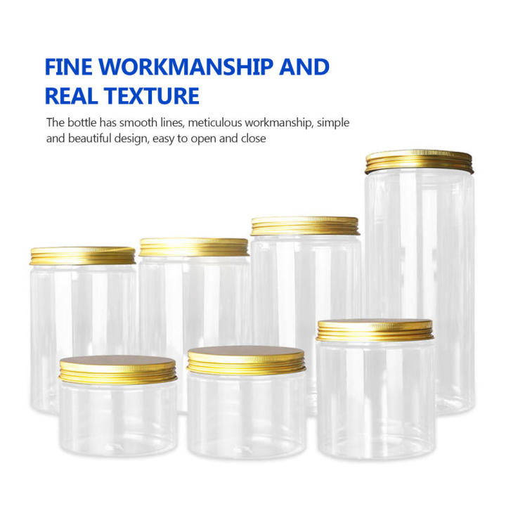 50ml/100ml/150ml/200ml/300ml plastic jar with lid screw iron transparent container empty cosmetic cream powder jar vanity box