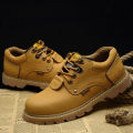 Procael Autumn Low Top Work Shoes Men's First Layer Cowhide Martin Boots Outdoor Sports and Casual Big Head Leather Shoes. 