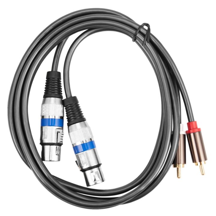 2X%20Hifi%20Audio%20Cable%202%20Rca%20Male%20to%20Xlr%203%20Pin%20Female%20Mixing%20Console%20Amplifier%20Dual%20Xlr%20to%20Dual%20Rca%20Shileded%20Cable%201.5M%20-%20Image%206