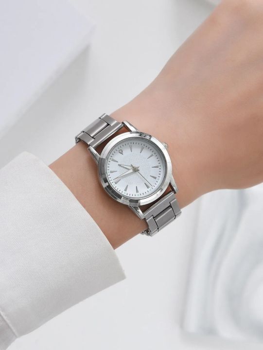 Fashionable%20Ladies'%20Silver%20Watch%20Set%20-%20New%206PCS%20Luxury%20Watch%20Collection%20for%20Women%20-%20Image%207